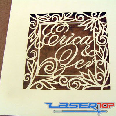 Cắt khắc Laser thiệp giấy